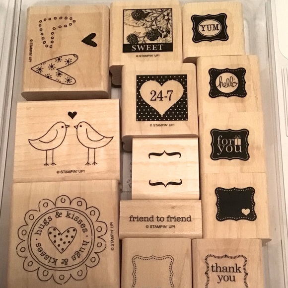 Bundle of 13 Rubber stamps. Some Stampin’ Up! - Picture 1 of 6